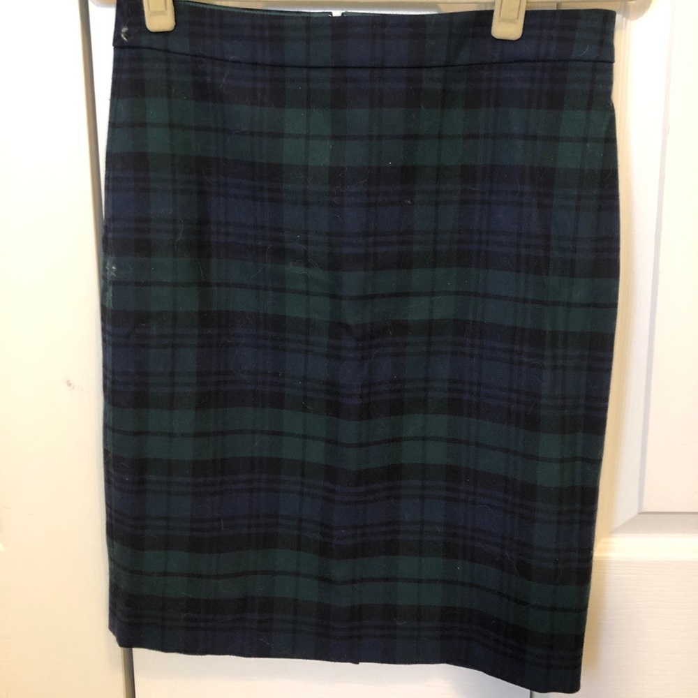 J.crew tartan size 6 pencil skirt
